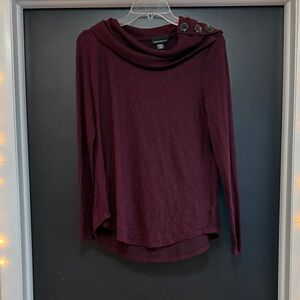 Burgundy Cowl Neck Sweater